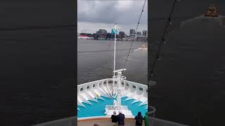 Cruise Ship ARTANIA leaving Amsterdam #cruiseship #cruise #amsterdam #cruiselife #cruising