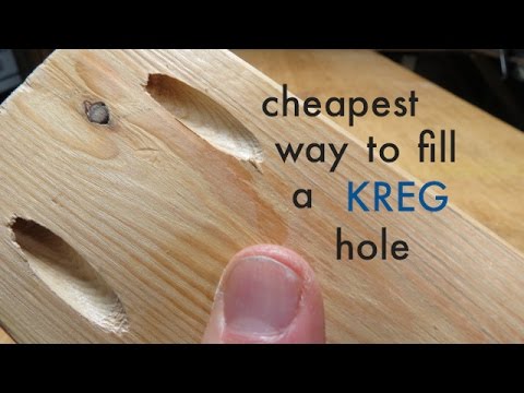 How to Cheapest Way to Fill a KREG JIG pocket hole