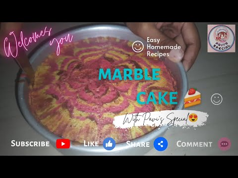 MARBLE CAKE 🍰 | PAVI'S SPECIAL | HOMEMADE ICING CAKES | HOMEMADE RECIPES |