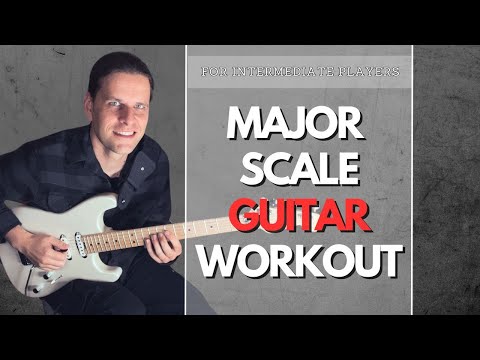 Major Scale Workout for Guitar I Guitar play along lesson tutorial