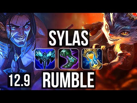 SYLAS vs RUMBLE (TOP) | 80% winrate, Dominating | KR Challenger | 12.9