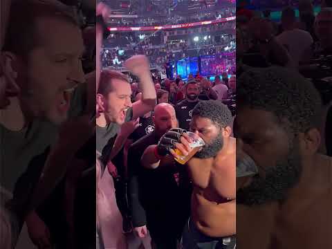 Curtis Blaydes celebrates his victory with beer! #ufc #mma #boxing