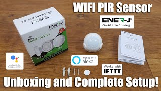Smart Motion Sensor - ENER-J WiFi PIR Sensor  | No Hub Required [Hands on Review and Test]