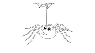 How to draw a Spider - Easy step-by-step drawing lessons for kids