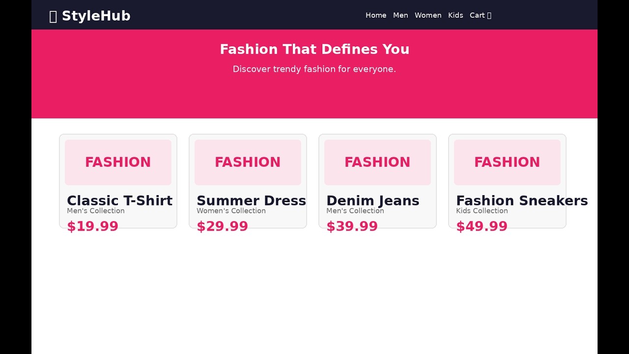 StyleHub – Building a Responsive Fashion E-Commerce Website