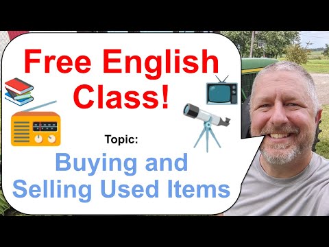 Let's Learn English! Topic: Buying and Selling Used Items! 📚📻📺