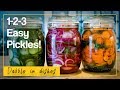 Super easy 1-2-3 pickle recipe Cucumber, carrots & onions
