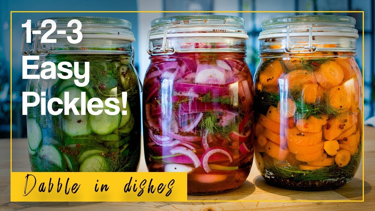 Super easy 1-2-3 pickle recipe Cucumber, carrots & onions