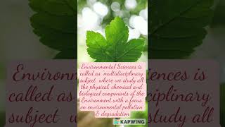 Basic definition of Environmental Sciences #visionaryclasses #environmentalscience