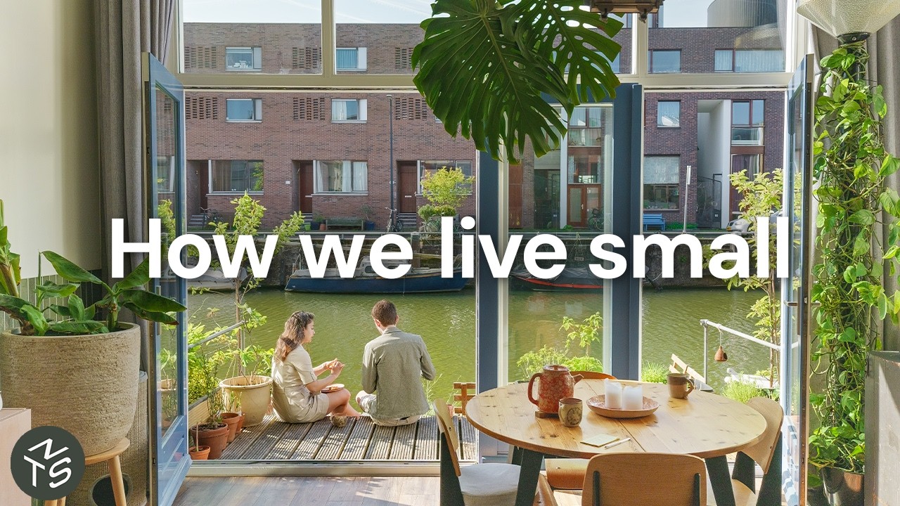 How an Amsterdam Couple Live in Their Small DIY Loft, 45sqm/484sqft - YouTube video featuring the word underneath