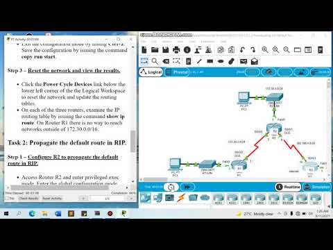 5.5.2: Propagating the Default Route in RIP