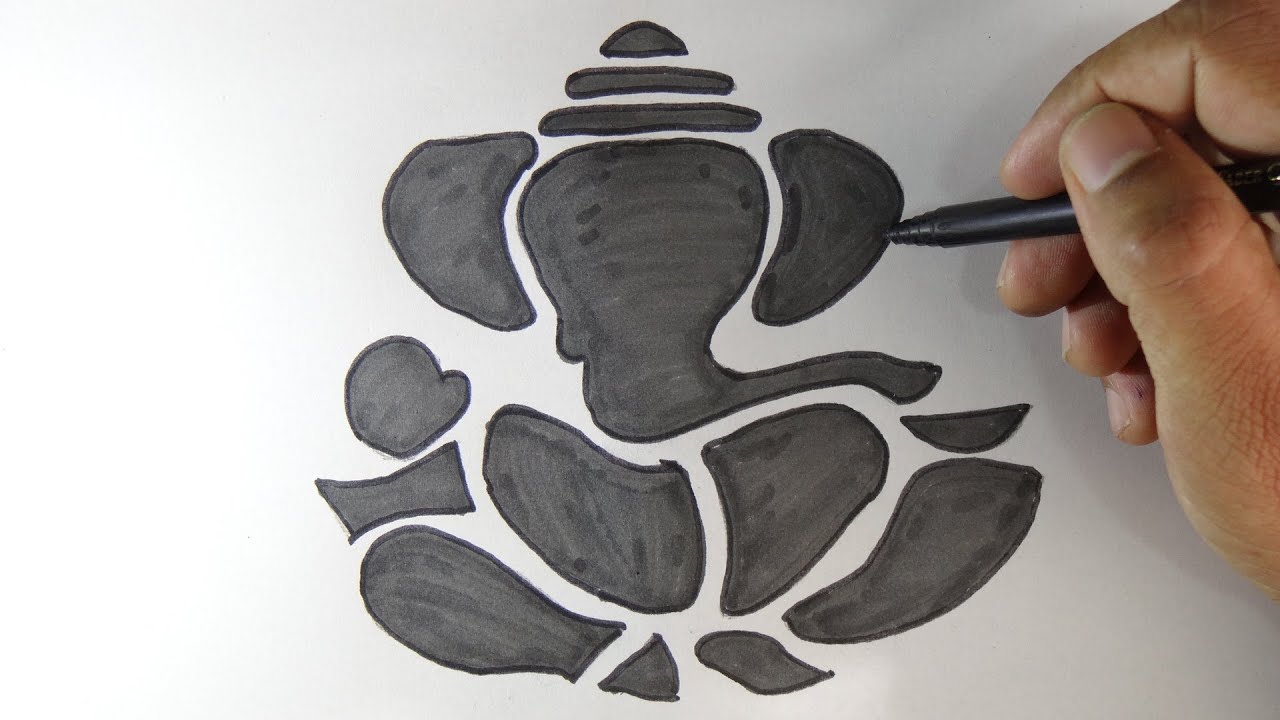 How to draw lord Ganesha -- Hindu god