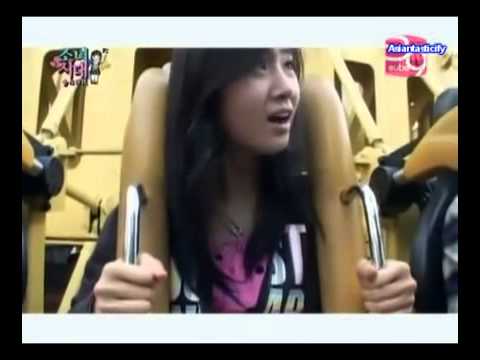 SNSD Yuri scared of a Ride   YouTube