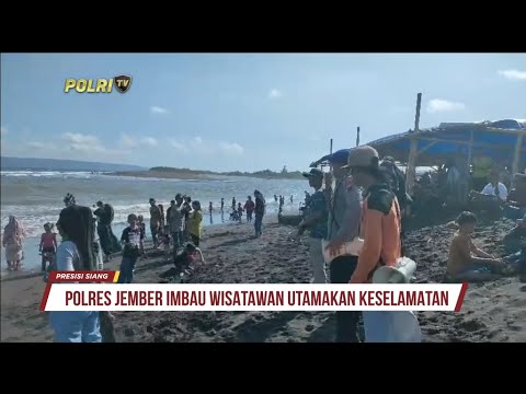 KAPOLRES JEMBER IMBAU MASYARAKAT JAGA DIRI DAN KELUARGA DI TEMPAT WISATA