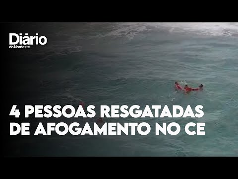 Grupo é resgatado de helicóptero após se afogar em Fortaleza