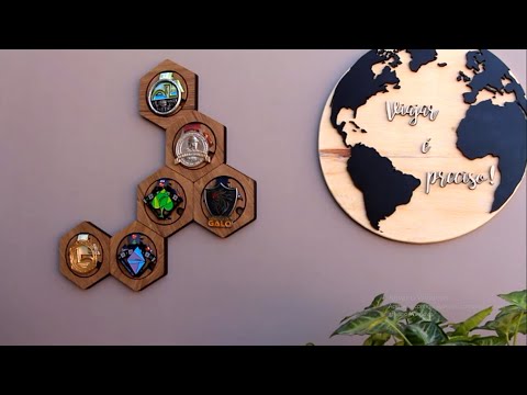 Porta medalhas sextavado - HEXA da Hobby Medals - Tutorial de montagem