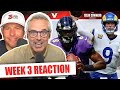 Reaction to Ravens-Cowboys, 49ers-Rams, Eagles-Saints, Bears-Colts, Broncos-Bucs | Colin Cowherd NFL