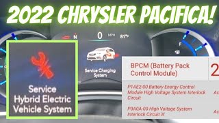 Chrysler Pacifica Hybrid Service Charging System P1AE2 P0A0A High voltage system interlock circuit A