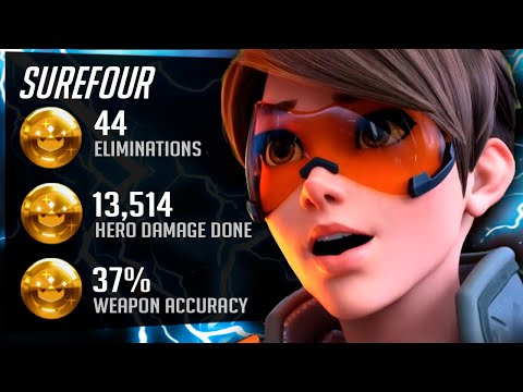 Surefour Top 500 Tracer - 44 elims! [ Overwatch Season 30 Top 500 ]