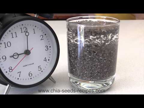 Chia seed expanding in time lapse