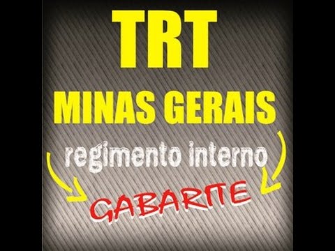 Curso Regimento Interno do TRT-3 MG - Preparatório Concurso 2015