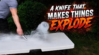 Testing The Worlds Deadliest Knife Ever WASP Co2 Knife