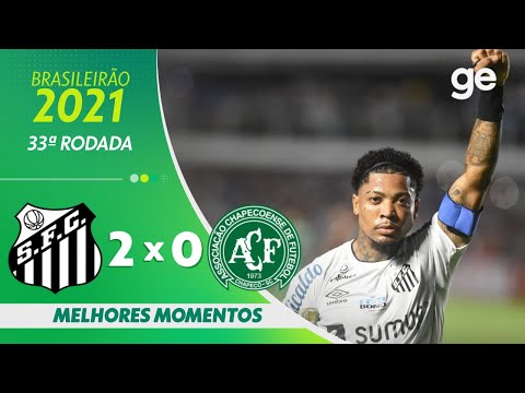 Gols e lances de Santos x Chapecoense