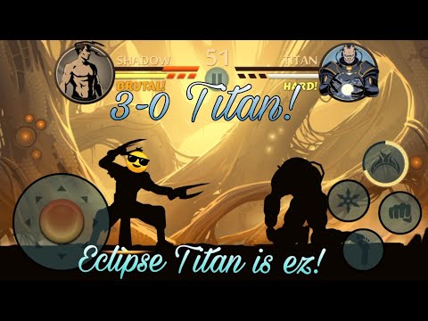 Defeating Titan in eclipse without mythical enchantments! | Shadow Fight 2
