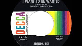 1960 HITS ARCHIVE: I Want To Be Wanted - Brenda Lee (a #1 record)