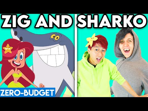 ZIG AND SHARKO WITH ZERO BUDGET! (ZIG AND SHARKO FUNNY PARODY BY LANKYBOX!)