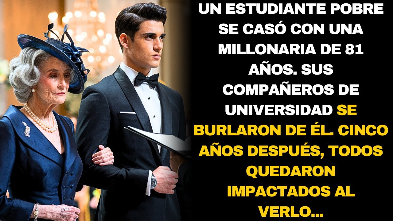 UN ESTUDIANTE POBRE SE CASÓ CON UNA MILLONARIA DE 81 AÑOS. CINCO AÑOS DESPUÉS, IMPACTÓ A TODOS...