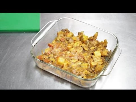 Ground Beef Casserole With Diced Tomatoes, Hash Browns...