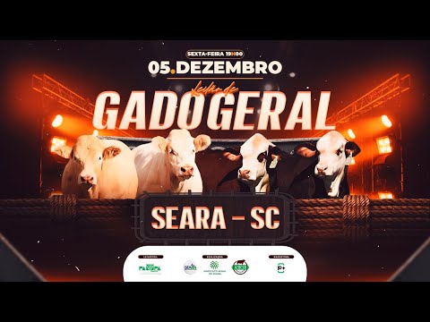 Leilão de Gado Geral, SEARA/SC - 05/12/2025 19:00h
