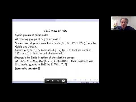 Robert Griess | My life and times with the sporadic simple groups