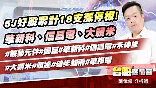 5J好股累計18支漲停板!華新科、信昌電、大顆米#被動元件#國巨#華新科#信昌電#禾伸堂#大顆米#順達#健步如飛#華邦電｜小武哥投資事務所｜陳武傑 (圖)
