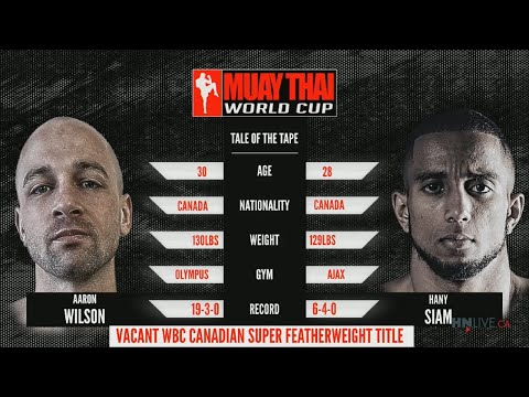 MTWC Tale of the Tape Fight #13: WBC Canadian Super Featherweight Title - Wilson vs Siam