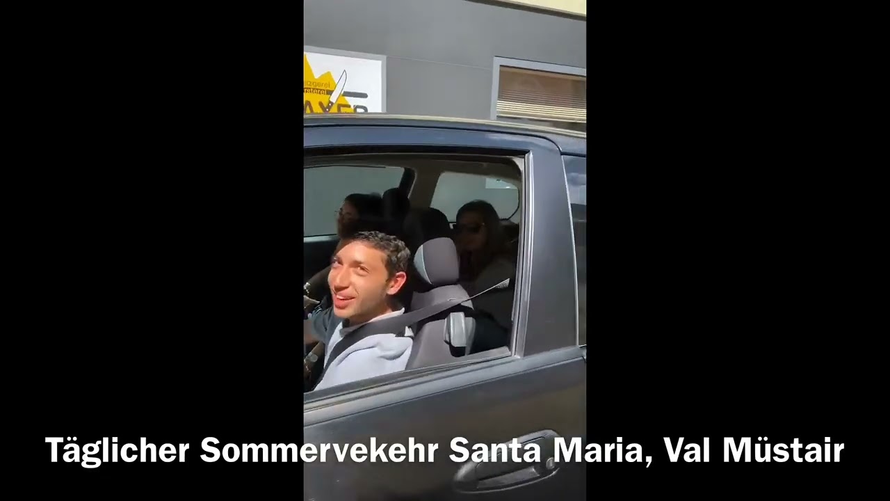 Täglicher Sommerverkehr Santa Maria, Val Müstair (Enhanced 4K)