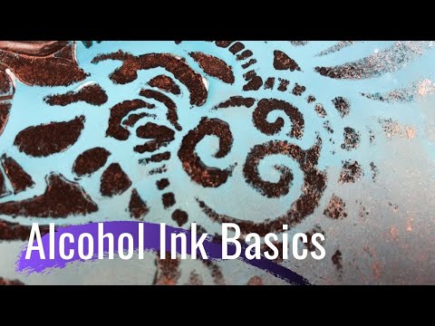 Alcohol Ink Basics for Beginners | Stencils 1 | 129