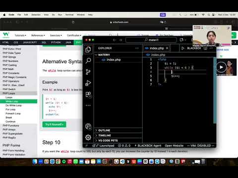 MIQDAD ASYRAF R - E1E124041 - VIDEO PENJELASAN MATERI PHP LOOP DAN FUNCTION DARI W3SCHOOL