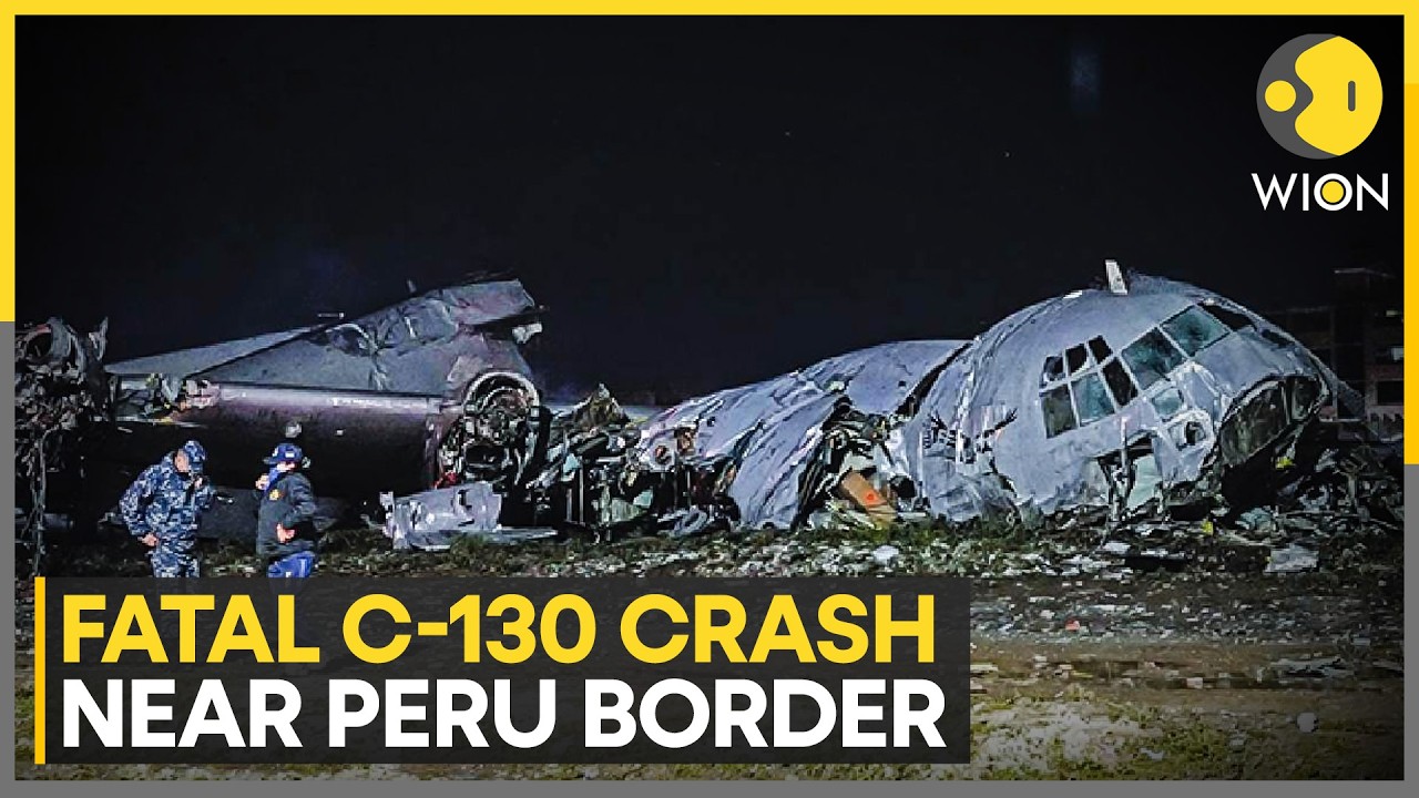 Peru Plane Crash: C-130 Plane Erupts in Flames From Ammunition On Board | WION News