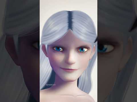 Jack frost as a girl #riseoftheguardians #transformation #art #digitalart #shorts