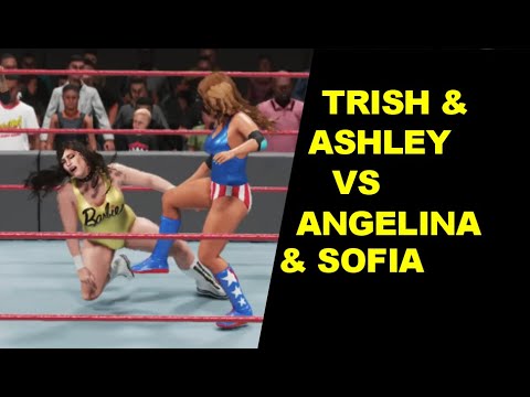 WWE 2K19 Trish Stratus & Ashley Graham vs Angelina & Sofia Jamora - Elimination Tag