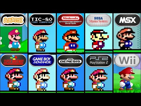 Super Mario World - Scratch vs PS2 vs TIC-80 vs SEGA vs NES vs SNES vs GBA vs MSX vs Wii - 4K