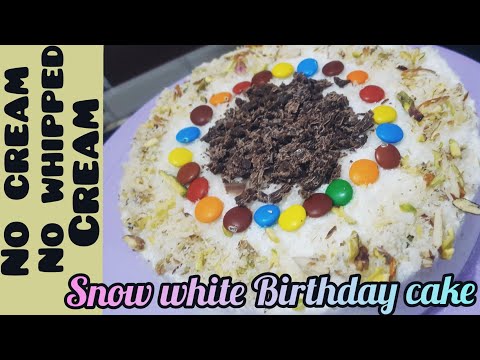 No Cream| No whipped cream Birthday cake||Amazing Super easy frosting| no cream frosting Recepie