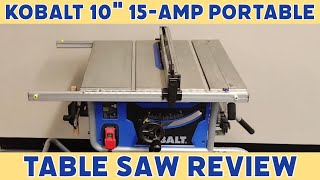 Woodworking Table Saw Review | Kobalt Portable Table Saw | Tool Review