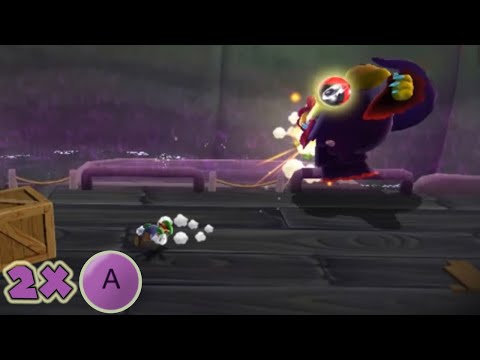 [TAS] Super Mario Galaxy: Ghost Ship Daredevil Run - 2x A Presses [Luigi, Freerun]