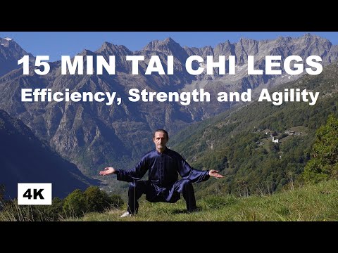 15 MIN TAI CHI WARM-UP AND QI GONG FOR LEGS - Strong and Flexible Legs in 15 min of Daily Training