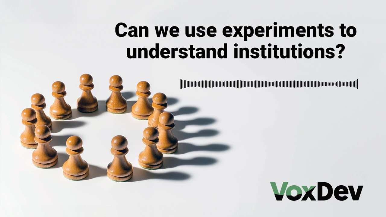 Can we use experiments to understand institutions?