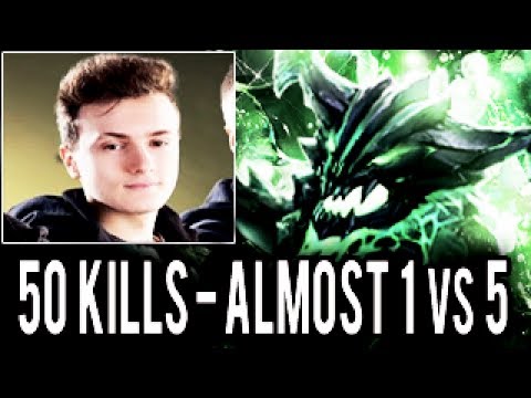 WTF This is Dota? 50 Kills Almost 1 vs 5 Miracle- OD Super Carry Disaster Game 9k MMR Dota 2 7.06
