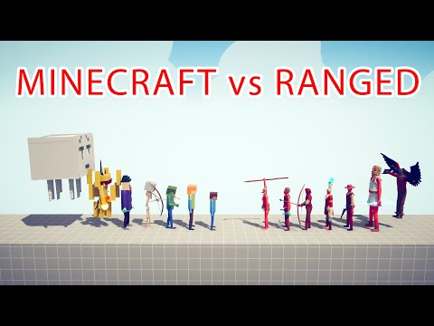 MINECRAFT Team vs RANGED Team - Totally Accurate Battle Simulator TABS